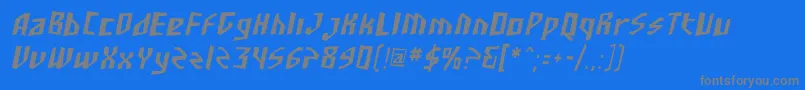 SfjunkculturecondensedObli Font – Gray Fonts on Blue Background