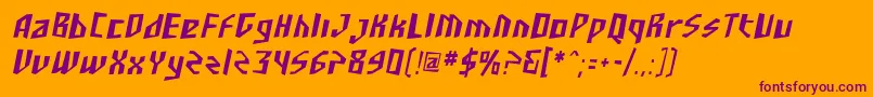 More about SfjunkculturecondensedObli Font SfjunkculturecondensedObli Font – Purple Fonts on Orange Background