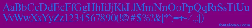 ThamesRegular Font – Blue Fonts on Purple Background