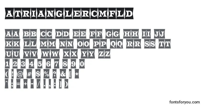 Czcionka ATrianglercmfld – alfabet, cyfry, specjalne znaki
