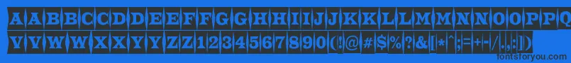 ATrianglercmfld Font – Black Fonts on Blue Background