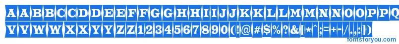 Шрифт ATrianglercmfld – синие шрифты на белом фоне