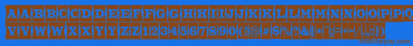 ATrianglercmfld Font – Brown Fonts on Blue Background