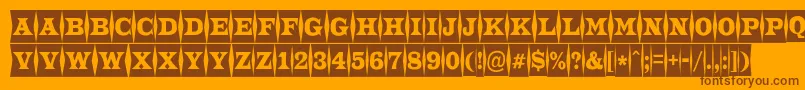 Шрифт ATrianglercmfld – коричневые шрифты на оранжевом фоне