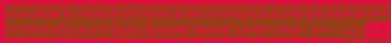 ATrianglercmfld Font – Brown Fonts on Red Background