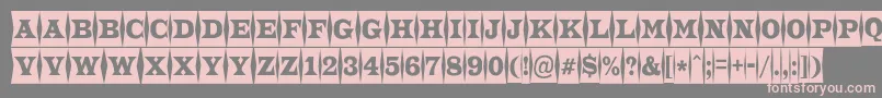 Шрифт ATrianglercmfld – розовые шрифты на сером фоне