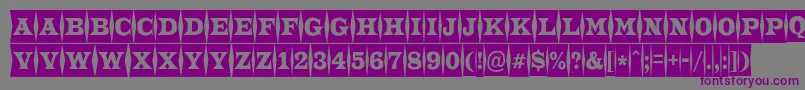 Шрифт ATrianglercmfld – фиолетовые шрифты на сером фоне
