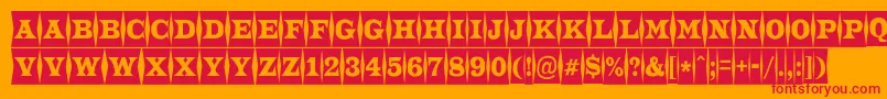 ATrianglercmfld Font – Red Fonts on Orange Background