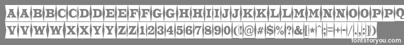 フォントATrianglercmfld – 灰色の背景に白い文字