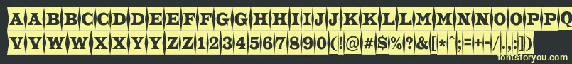 Шрифт ATrianglercmfld – жёлтые шрифты на чёрном фоне