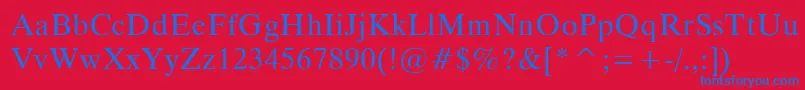 MicrotiempoNormal Font – Blue Fonts on Red Background