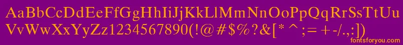 MicrotiempoNormal Font – Orange Fonts on Purple Background