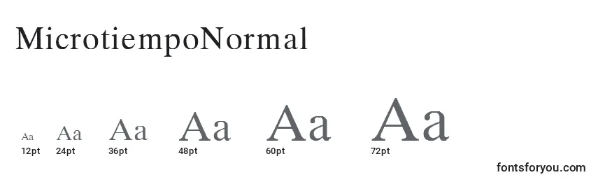 MicrotiempoNormal Font Sizes
