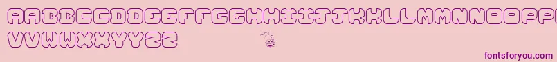 Lostarea Font – Purple Fonts on Pink Background