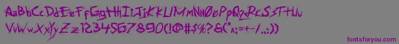 Assassinnationbold Font – Purple Fonts on Gray Background
