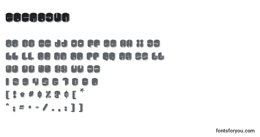 Schriftart Cosmojun – Alphabet, Zahlen, spezielle Symbole