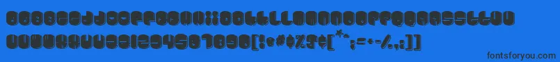 Cosmojun-fontti – mustat fontit sinisellä taustalla