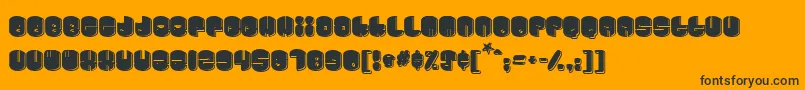 Cosmojun Font – Black Fonts on Orange Background