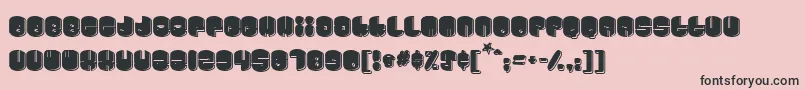 Шрифт Cosmojun – чёрные шрифты на розовом фоне