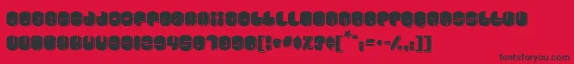 フォントCosmojun – 赤い背景に黒い文字