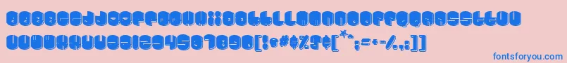 Cosmojun Font – Blue Fonts on Pink Background