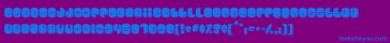 Cosmojun-fontti – siniset fontit violetilla taustalla
