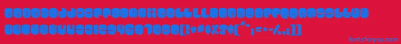 Cosmojun-fontti – siniset fontit punaisella taustalla