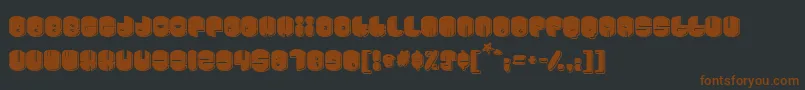 Cosmojun-fontti – ruskeat fontit mustalla taustalla
