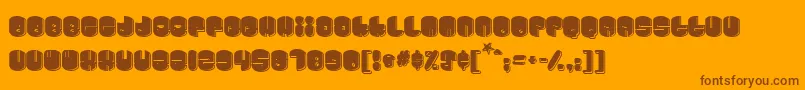 Cosmojun Font – Brown Fonts on Orange Background