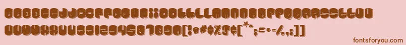 Cosmojun-fontti – ruskeat fontit vaaleanpunaisella taustalla