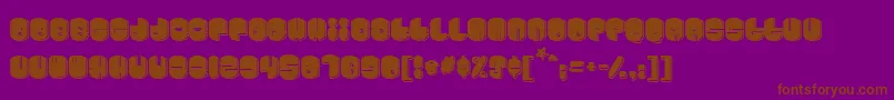 Cosmojun-fontti – ruskeat fontit violetilla taustalla