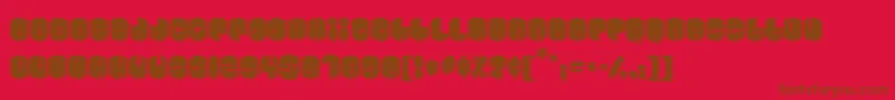 フォントCosmojun – 赤い背景に茶色の文字