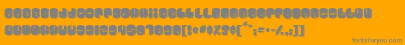 Cosmojun-fontti – harmaat kirjasimet oranssilla taustalla