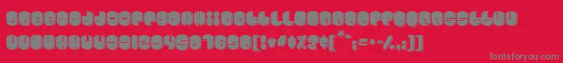 フォントCosmojun – 赤い背景に灰色の文字