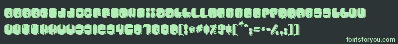 Cosmojun-fontti – vihreät fontit mustalla taustalla