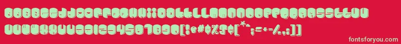 Cosmojun-fontti – vihreät fontit punaisella taustalla