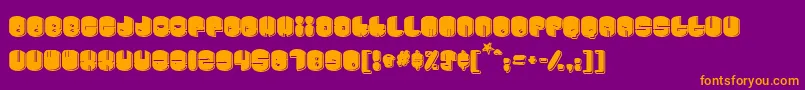 Cosmojun Font – Orange Fonts on Purple Background