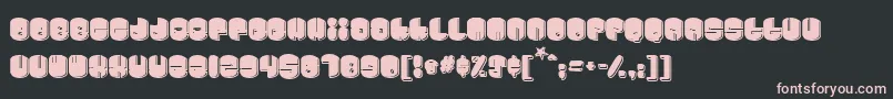 Cosmojun-fontti – vaaleanpunaiset fontit mustalla taustalla