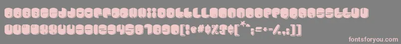 Cosmojun-fontti – vaaleanpunaiset fontit harmaalla taustalla