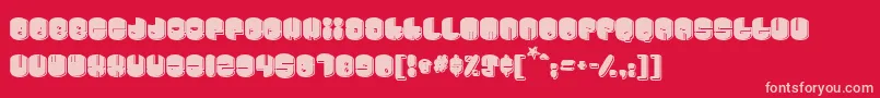 Cosmojun Font – Pink Fonts on Red Background