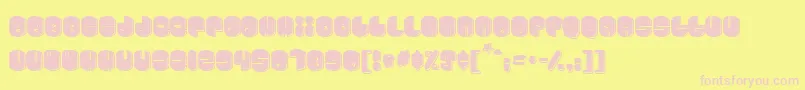 Cosmojun-fontti – vaaleanpunaiset fontit keltaisella taustalla