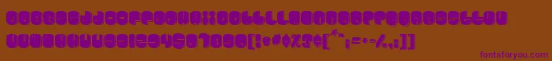 Cosmojun-fontti – violetit fontit ruskealla taustalla