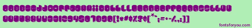 Шрифт Cosmojun – фиолетовые шрифты на зелёном фоне