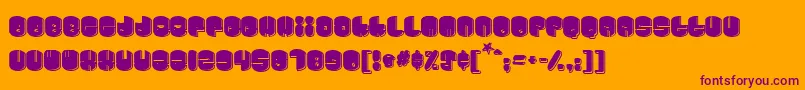 Cosmojun-Schriftart – Violette Schriften auf orangefarbenem Hintergrund