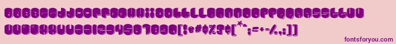 Cosmojun-fontti – violetit fontit vaaleanpunaisella taustalla