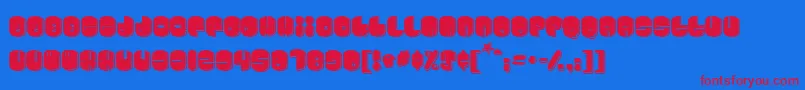 Cosmojun Font – Red Fonts on Blue Background