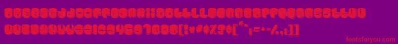 フォントCosmojun – 紫の背景に赤い文字