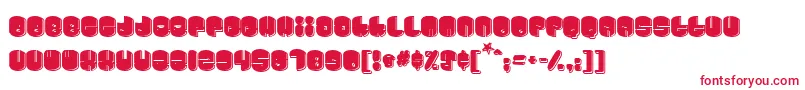 フォントCosmojun – 白い背景に赤い文字