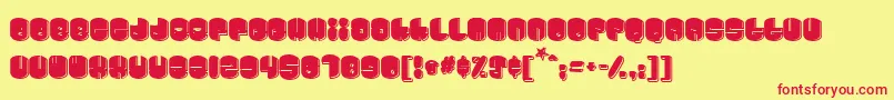 Cosmojun-fontti – punaiset fontit keltaisella taustalla