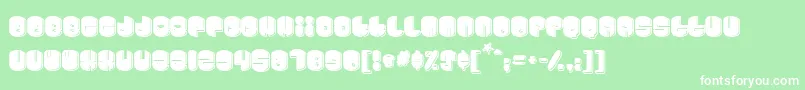 Шрифт Cosmojun – белые шрифты на зелёном фоне